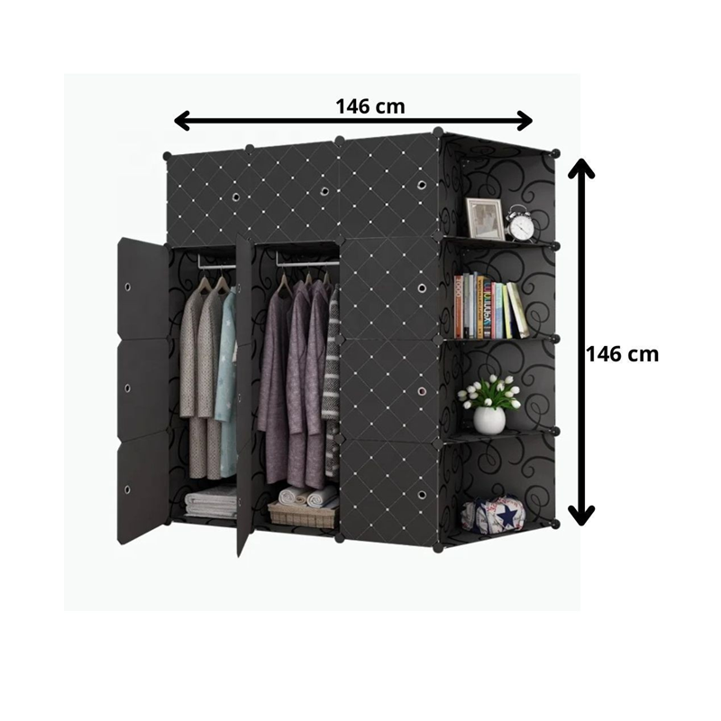 30.000F Armoire Penderie 3 battants en plastique plus 4 étagère 778045555