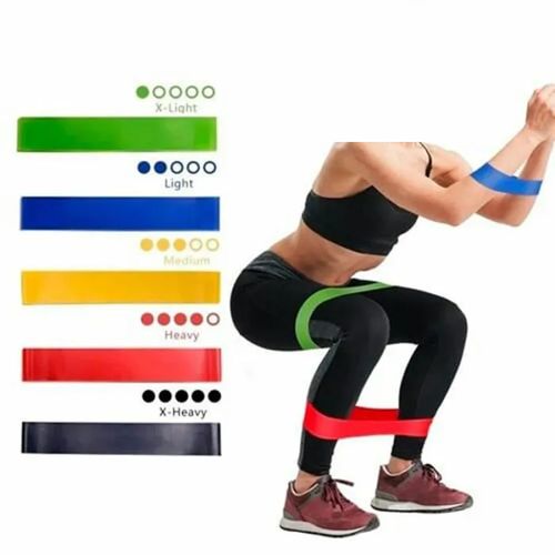 Lot de 5 Bandes de Résistance Élastique Latex pour Salle de Gym