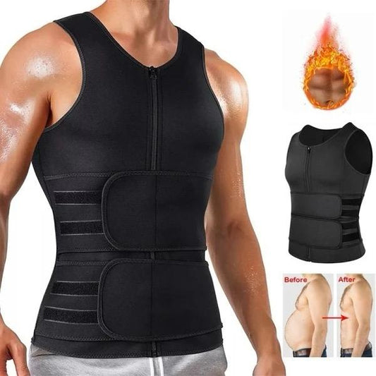 Gilet De Sauna De Compression Pour Hommes, Ceintures De Taille, Débardeur De Soutien Du Dos