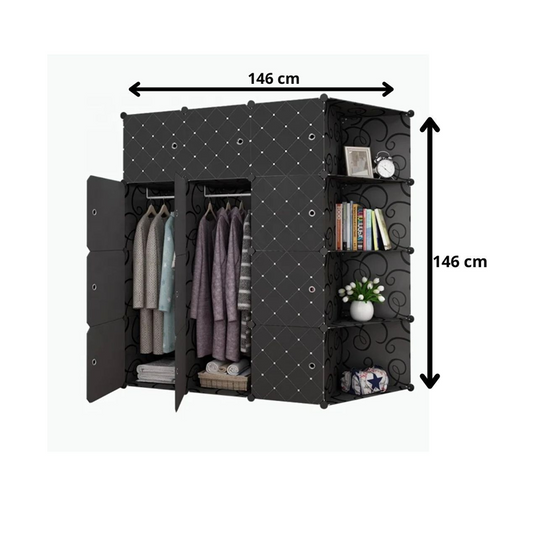 30.000F Armoire Penderie 3 battants en plastique plus 4 étagère 778045555